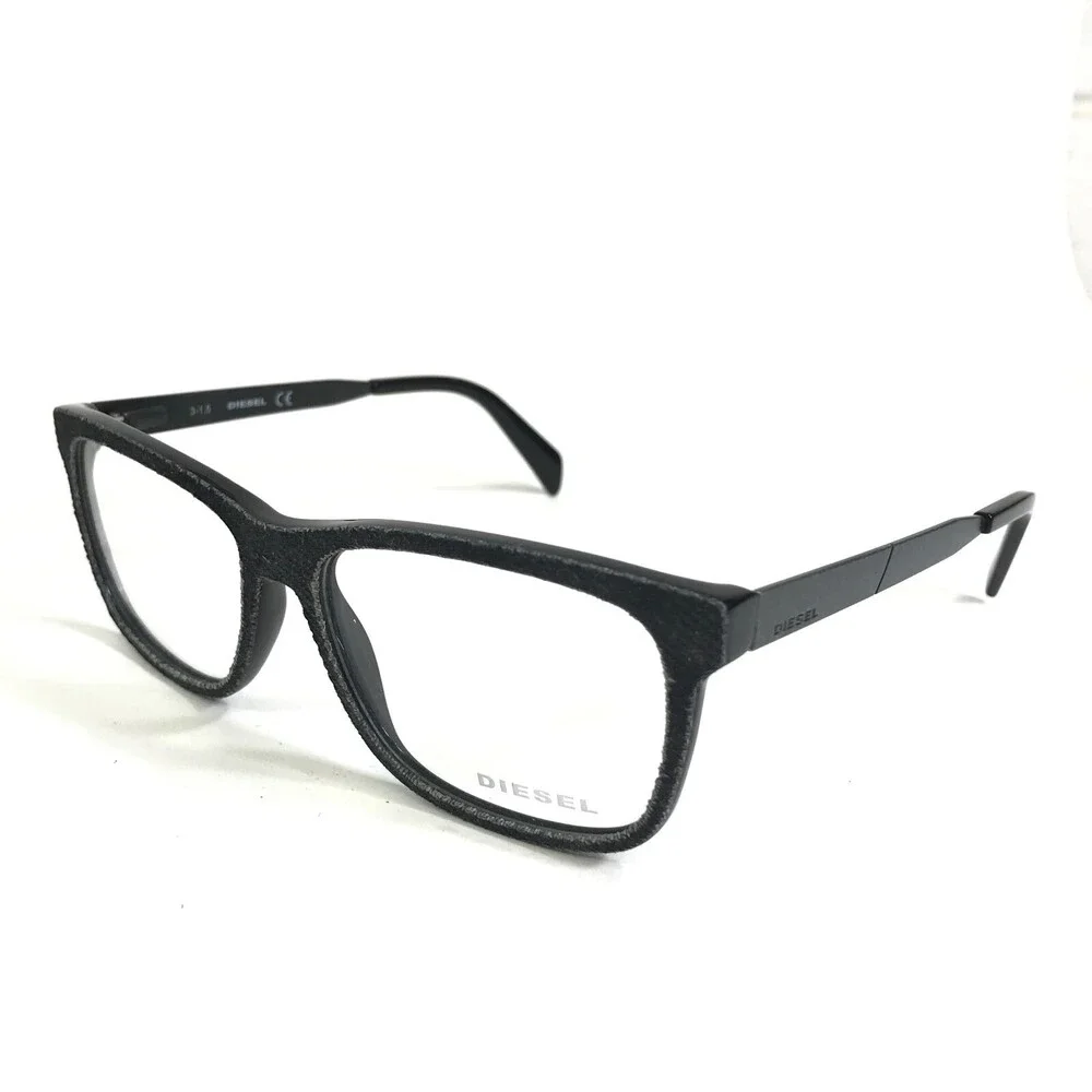 Diesel Eyeglasses Frames DL5161 col.001 Gray Blue Square Denim Front 55-15-145